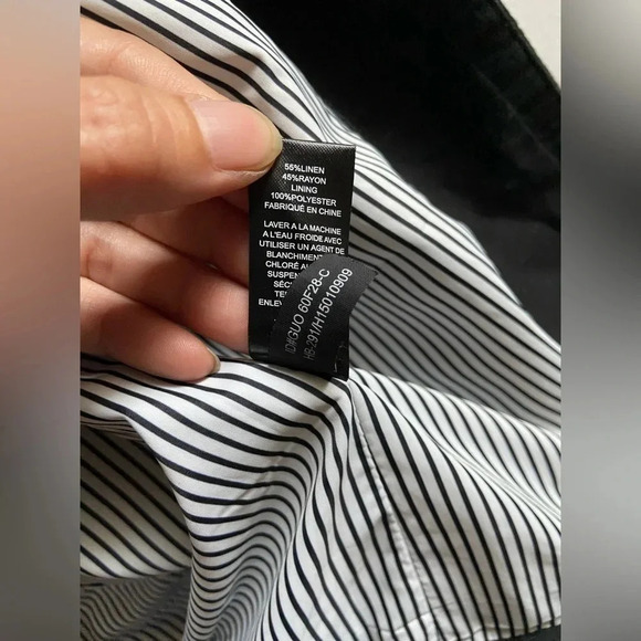 Harve Benard black  linen blazer Sz 6 - Picture 9 of 13